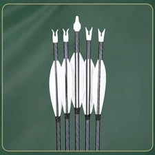 12PCS 33" 3K Carbon Speed Shooting Arrows Turkey Feather for Hunting Competition
