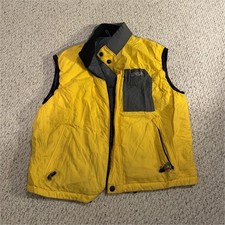 Structure Mens Yellow/Gray Solid Puffer Vest ...