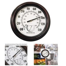 Classic Large 12-Inch Analog Thermometer - No Battery, Eco-Friendly Design