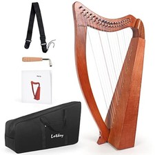 Lyre Harps  Solid Mahogany Harps 29'' W/Gig Bag,Tuning Wrench,Straps,Instructi...