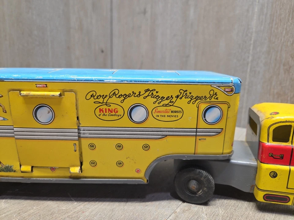 Оловянный грузовик и прицеп Marx Roy Rogers Dodge - Изображение 3 из 4