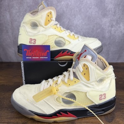 Off-White x Air Jordan 5 Retro SP Sail Size 12.5 DH8565-100 Men s Shoes OG Rare