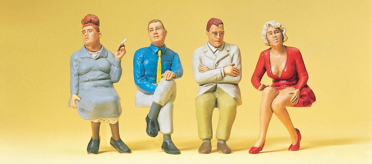 Preiser 65352 O Scale Seated Travellers #3 Figure Set