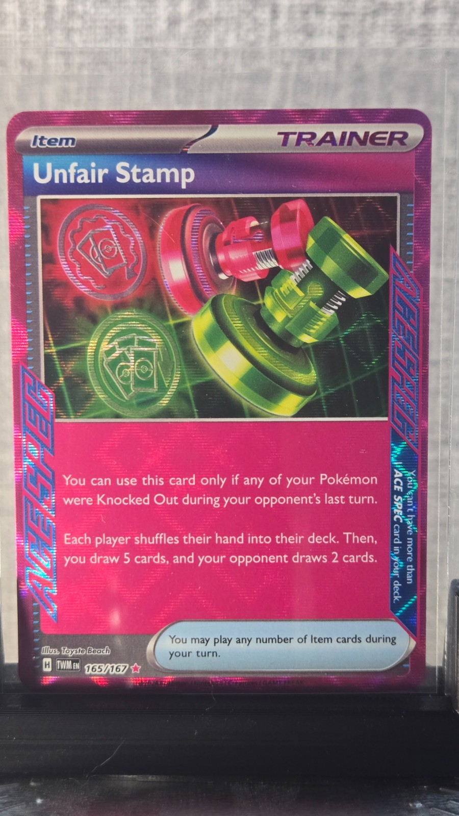 Unfair Stamp 165/167 Sv06: Twilight Masquerade NM Pokemon TCG