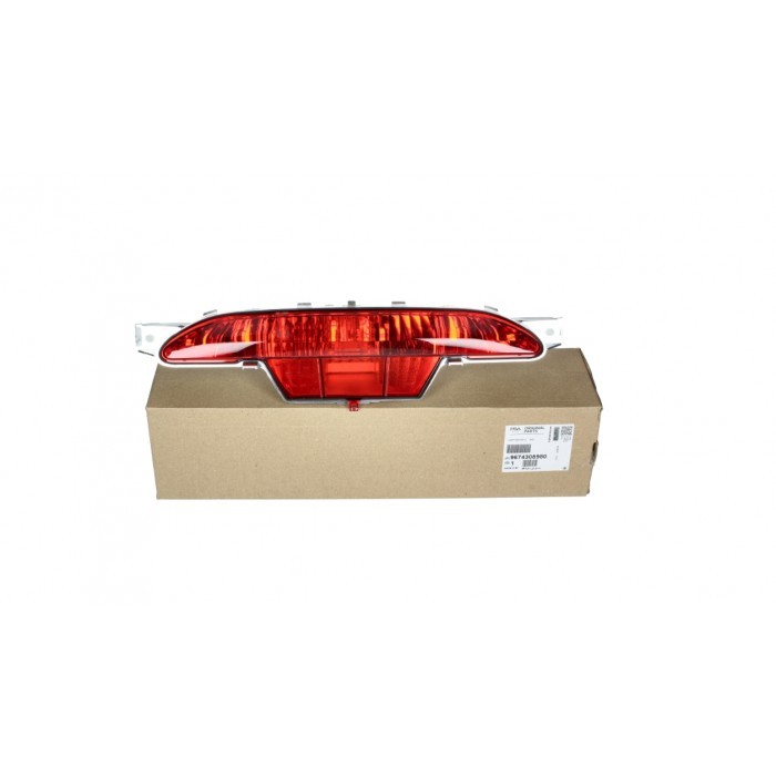 Phare antibrouillard arrière central pour Peugeot 208 rouge d'origine OEM 9674308980