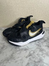 Nike Kids Low Top Black/Gold/White Sneakers