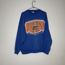 Vintage 90s University Of Florida Gators UF Blue Crewneck Sweatshirt Size XL