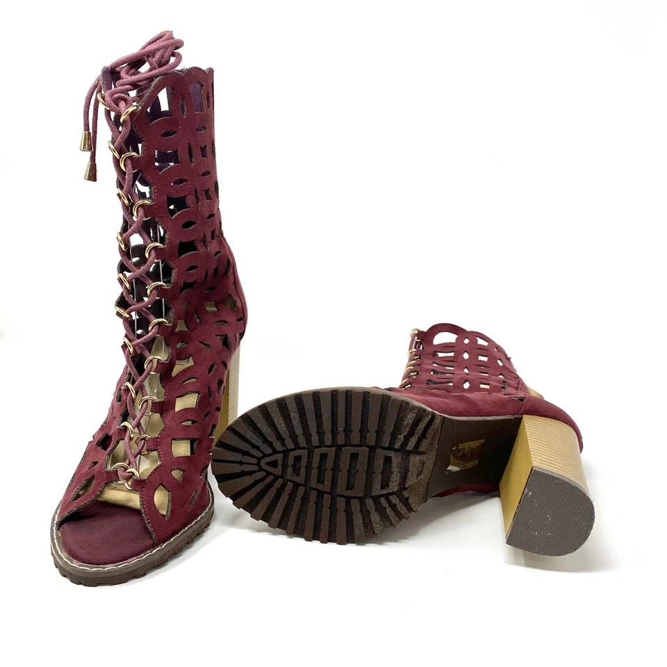 Cape Robbin Kiara-1 Women's Purple High Heel Boots Shoes Size 6.5 - Image 4 of 4