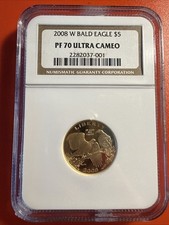 2008 Gold Bald Eagle $5 NGC PF70 Ultra Cameo