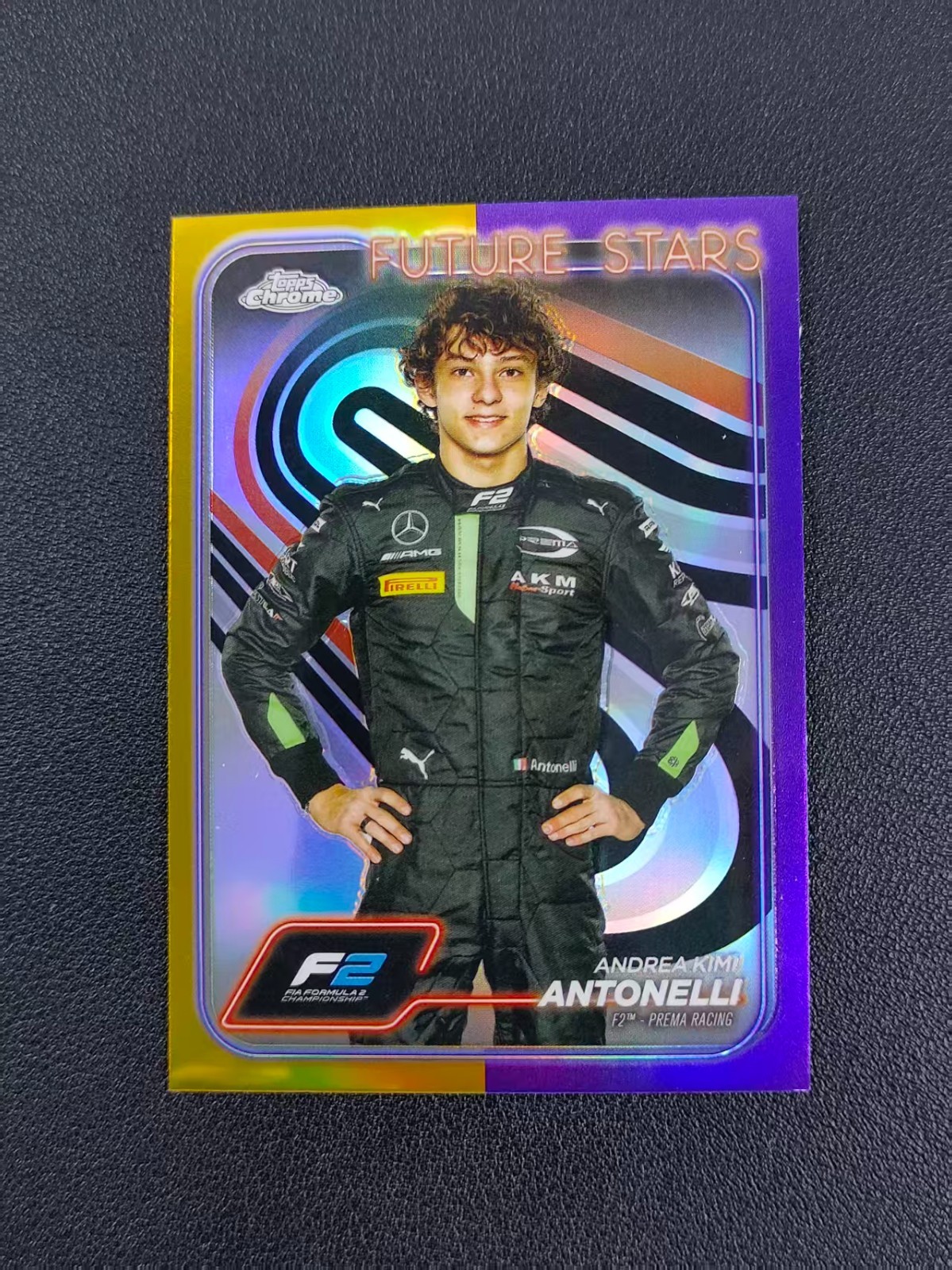 2024 Topps Chrome Formula 1 F1 Kimi Antonelli Gold/Purple Refractor#22 CXY