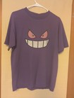 Pokemon Gengar Face Ghost Pokemon Vintage Y2K Graphic T-Shirt Size Large Tagless