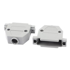 8pcs D-Sub DB25 Connector Plastic Hood Cover Housing Shell Gray