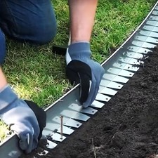 Rasenkante 5-100m Verzinkt Beetumrandung Beeteinfassung Garten Mähkante+Nagel