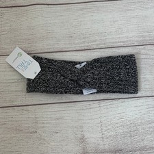 Time and Tru Gray Knit Headband Ear Warmer Winter Twisted Bow One Size