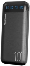 Power Bank 10000mAh Portable Charger Slim External Battery Pack with 2 Black