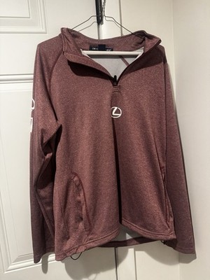 Devon Jones Ray Catena Lexus F-sport Maroon Zip Sweatshirt Men s L Pullover