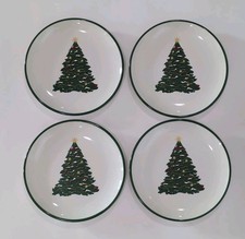 New Threshold App Plate Stoneware 2025 Christmas Tree Holiday 6" Round Plate 