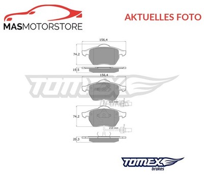 SATZ BREMSBELÄGE BREMSKLÖTZE VORNE TOMEX BRAKES TX 12-13 P FÜR VW SHARAN