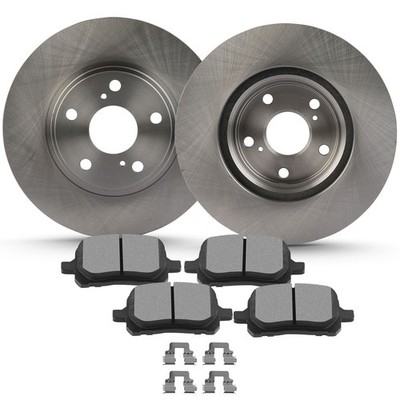Front Solid Discs Brake Rotors + Brake Pads For 1998 1999 2000 2001 Lexus RX300