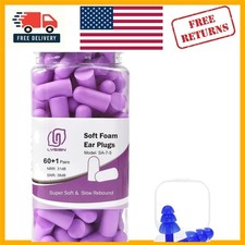 Comfortable Ultra Soft Earplugs for Snoring  Shooting - 60 Pairs Value Pack