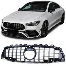 Sport Kühlergrill Schwarz Glanz Chrom passt für Mercedes CLA C118 X118 2019-2023