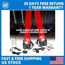 For ATV UTV Can Am Polaris RZR Laser RGB LED Whip Light Whipless Antenna