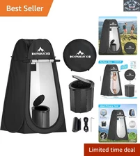 XL Camping Toilet Kit with Privacy Tent - Instant Setup for Outdoor Comfort