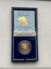 1988 Gold Proof Half Sovereign Royal Mint With COA No 04741
