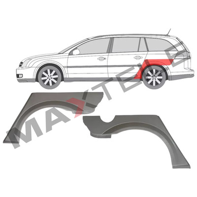 Für Opel Vectra 2002- 2009 KOMBI Radlauf Reparaturblech Kotflügel Satz/ L+R