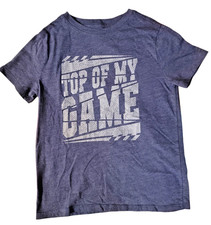 Cat Jack Boys Top Of The Game Long Sleeve Shirt Size L 10/12 Navy Blue