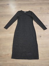 Loft Size Small Ribbed Sweater Dress Multicolor Metallic Threads Stretchy