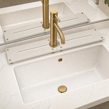 Stone Faucet Mat for Kitchen Sink, Water Absorbing Sink Tray Organizer for Ba...
