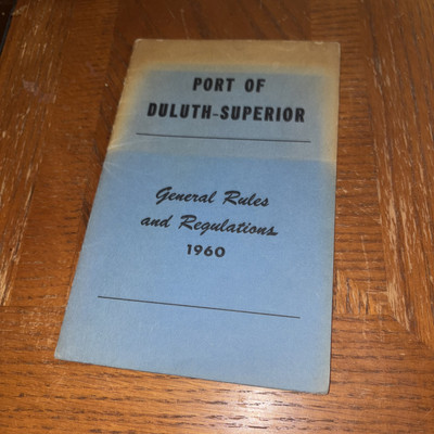 Vintage 1960 Port of Duluth-Superior Harbor: General Rules & Regulations