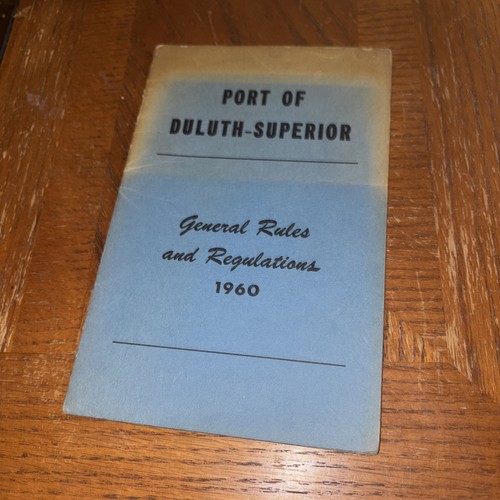 Vintage 1960 Port of Duluth-Superior Harbor: General Rules & Regulations
