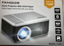 Home Projector w/ DVD Player - FANGOR - Model F-301 - Native 720P - New