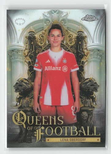 2025-26 Topps Chrome UEFA Women's #QF-24 Lena Oberdorf Queens Of Football