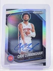 CADE CUNNINGHAM 2024-25 PANINI PRIZM BLACK AUTOGRAPH SILVER D AUTO Q4263