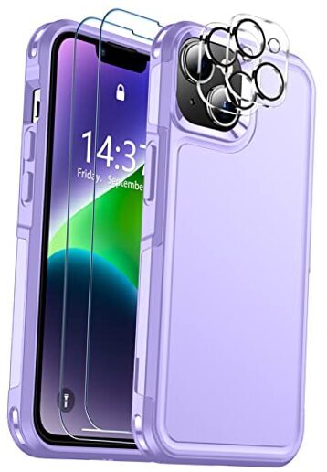 for iPhone 14 Case/iPhone 15 Case, [15 FT Military Grade Drop Light Purple-image