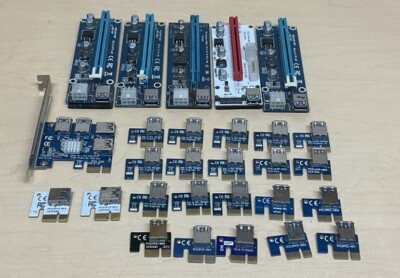 PCIE 1X To 16X Riser, PCI- X1 Lot 28 Pieces