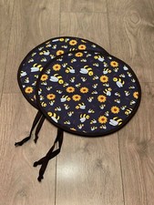 Pair of Aga Hob Lid Covers Honey Bee Bumble Bee with straps