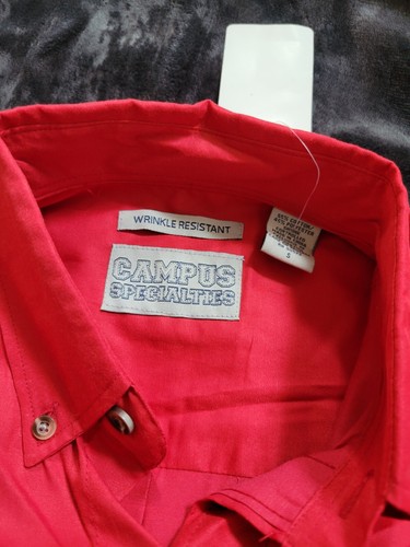 Ohio State PEQUEÑA PARA HOMBRES Camisa de Vestir Campus Especialidades Escarlata Larga Slv Abotonada - Imagen 4 de 7