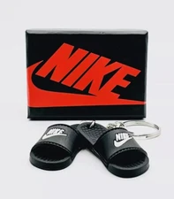 KEYCHAIN Nike Slides, Sandals (pair) with box & Bag - Gift Present Prank Joke