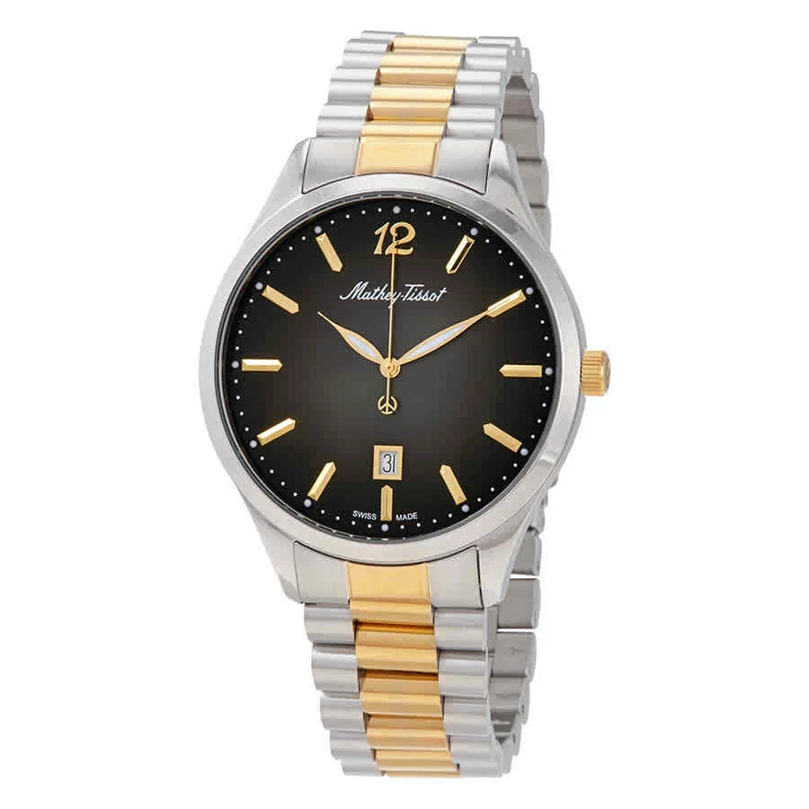 Mathey Tissot Urban Quartz Black Dial Two tone Men s Watch H411MBN