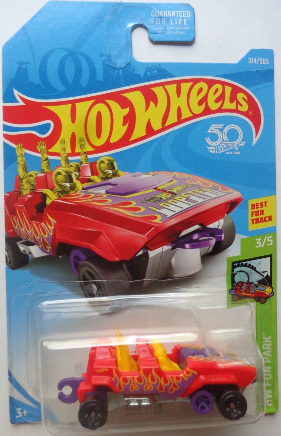 2018 Hot Wheels HW FUN PARK 3/5 Loopster 314/365 (Hands Up Version)