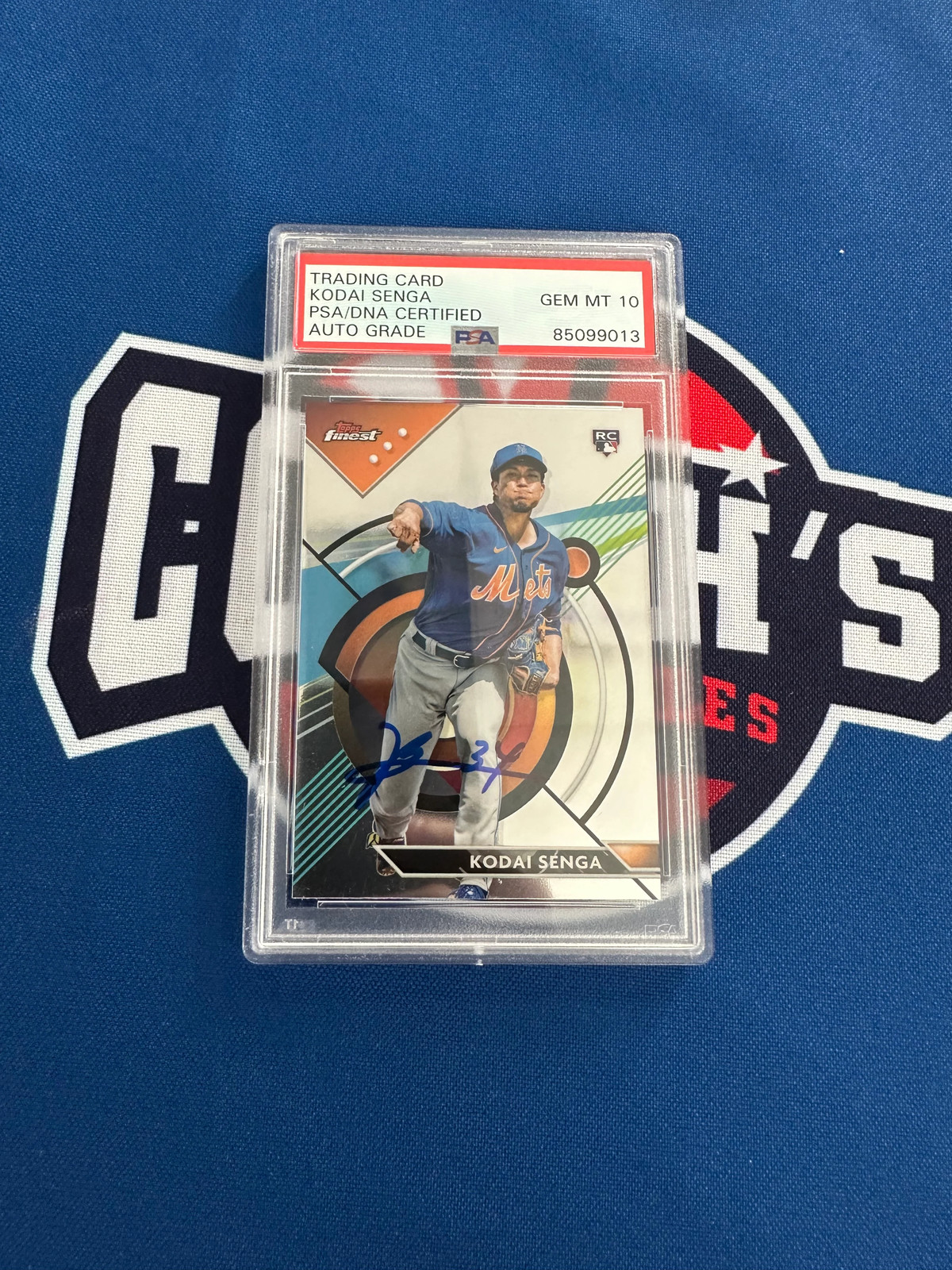 Kodai Senga Autographed 2023 Topps Finest Rookie Card Gem Mint 10 Auto (PSA SLAB