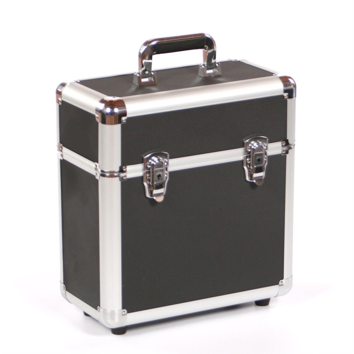 LP 50 X 12" Vinyl Record Box Storage Flight DJ Case Fully Foam Lined In BLACK Al - Foto 4