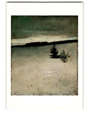 John La Farge Snow Field Morning Roxbury 1864 Vintage Chrome Postcard