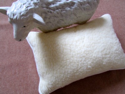 Kopfkissen Aus Merinowolle – 40x80 Cm, Mit 2 Bezügen & Reißverschluss, Kugelfüllung Ca. 750 G