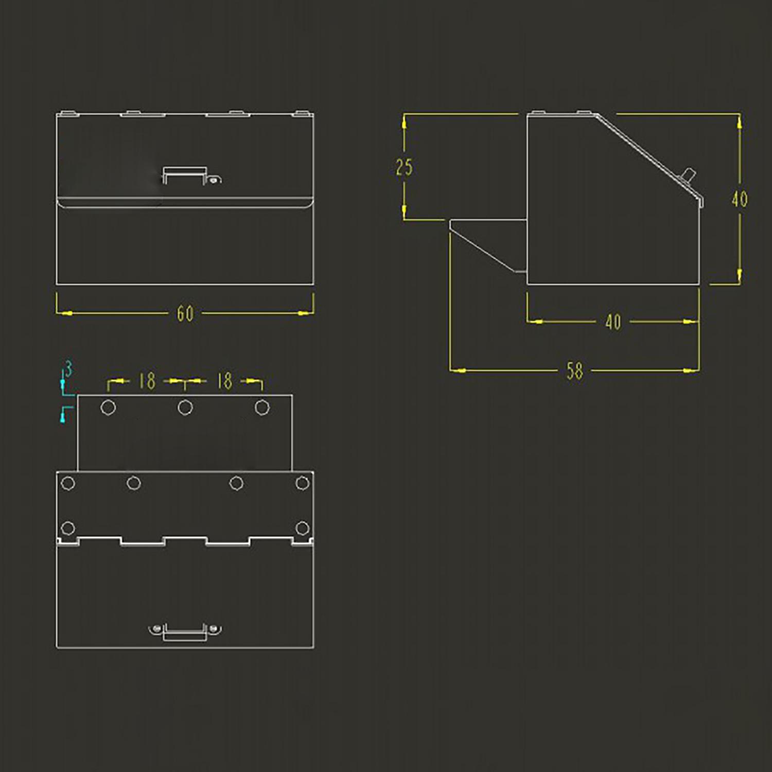 US Stock 1/14 Scale Metal Tool Box For For TAMIYA RC Tractor Truck 56360 DIY Car