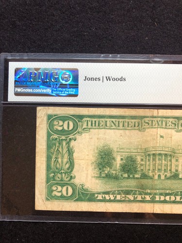Brewster, New York Series 1929 $20.00 National Currency Bank Note, PMG 25 - Picture 5 of 6